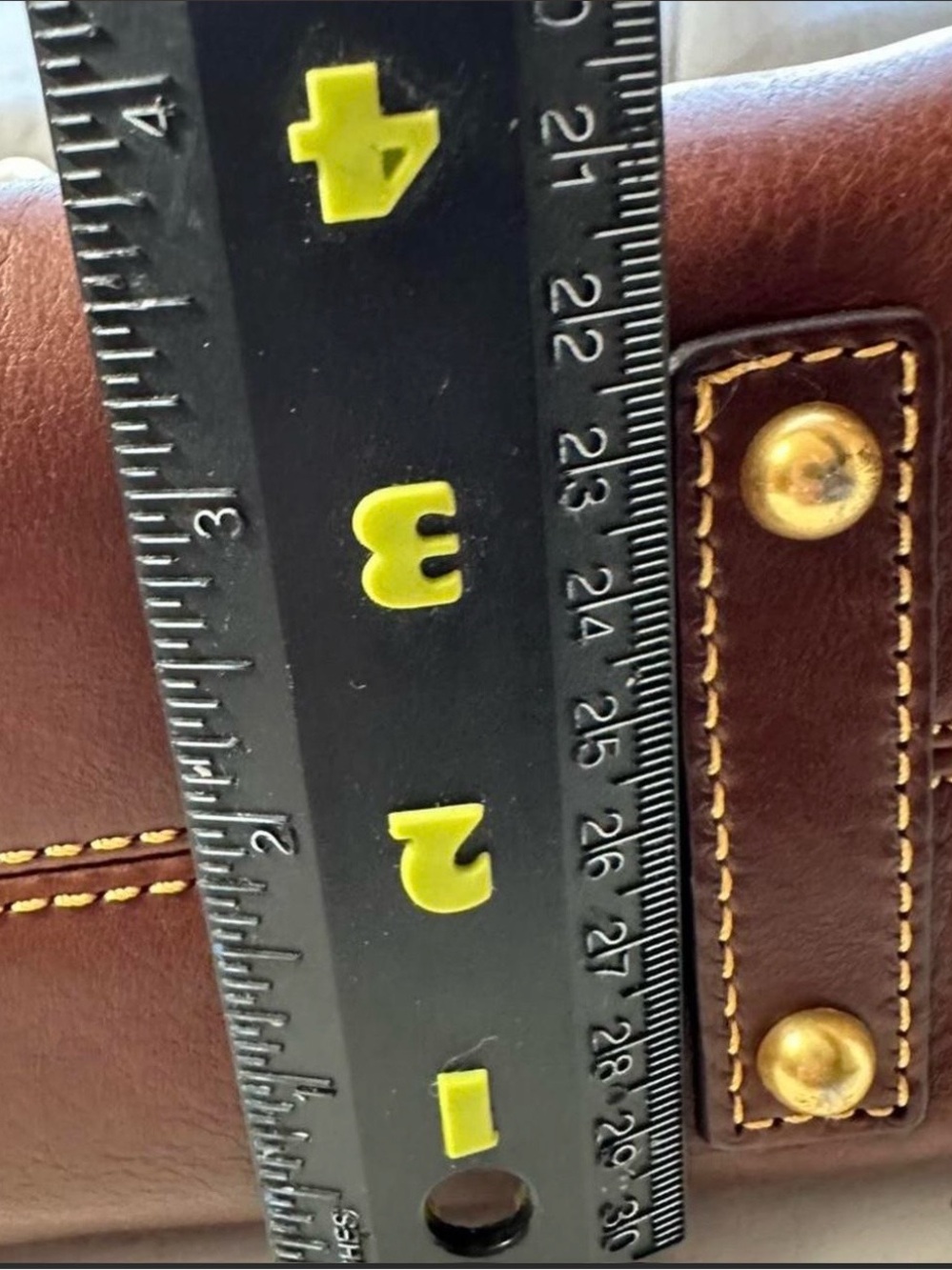 Florentine Leather Dooney & Bourke Patina Brown Crossbody Bag with Gold Hardware - Picture 7 of 8